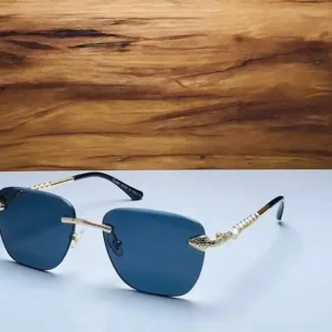 Cobra Snake Rimelesss Fashion Sunglasses Blue